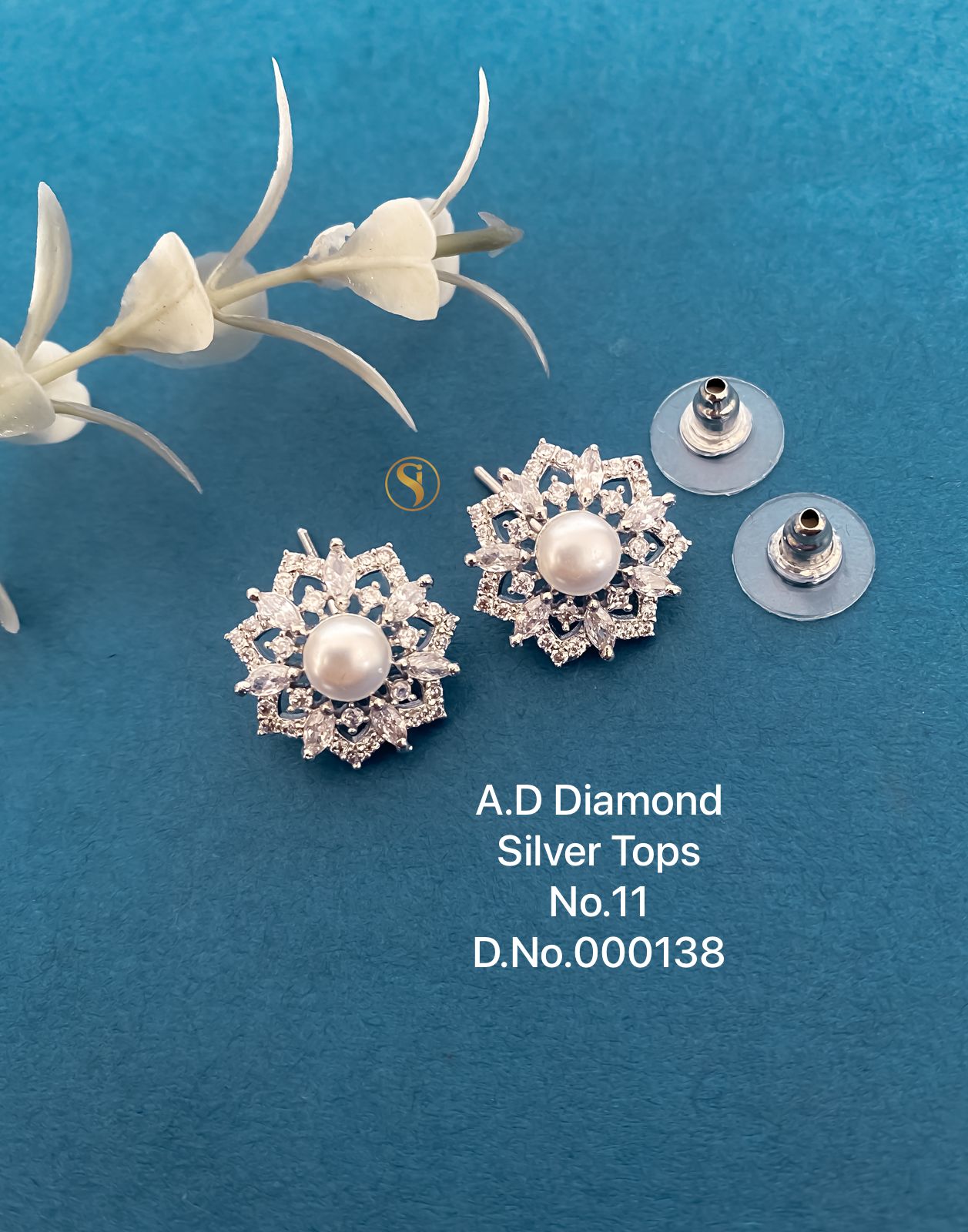 10 AD Diamond Party Wear Tops Earrings Wholesale Shop In Surat
